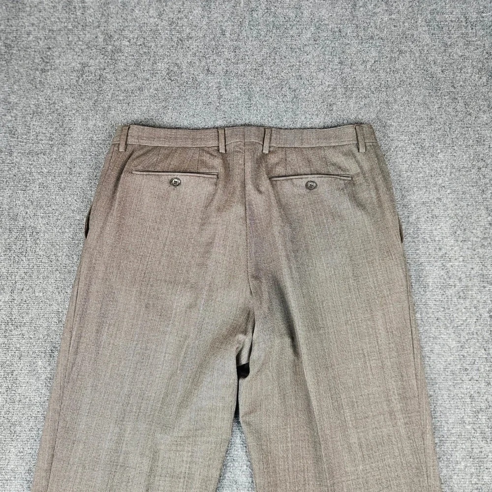 Banana Republic Mens 36 Brown 100% Wool Classic Fit Dress Pants Trousers
